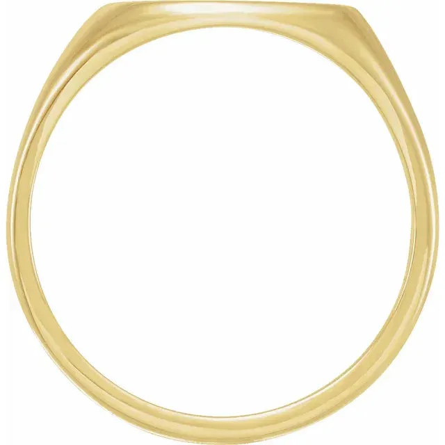 14K Yellow Gold 12.3x9.4 mm Sacred Heart Signet Ring