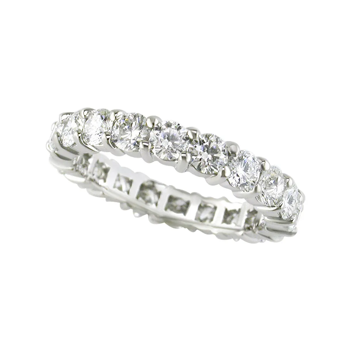 2.51ct Diamond Shared Prong Eternity Band in Platinum Size 6.5