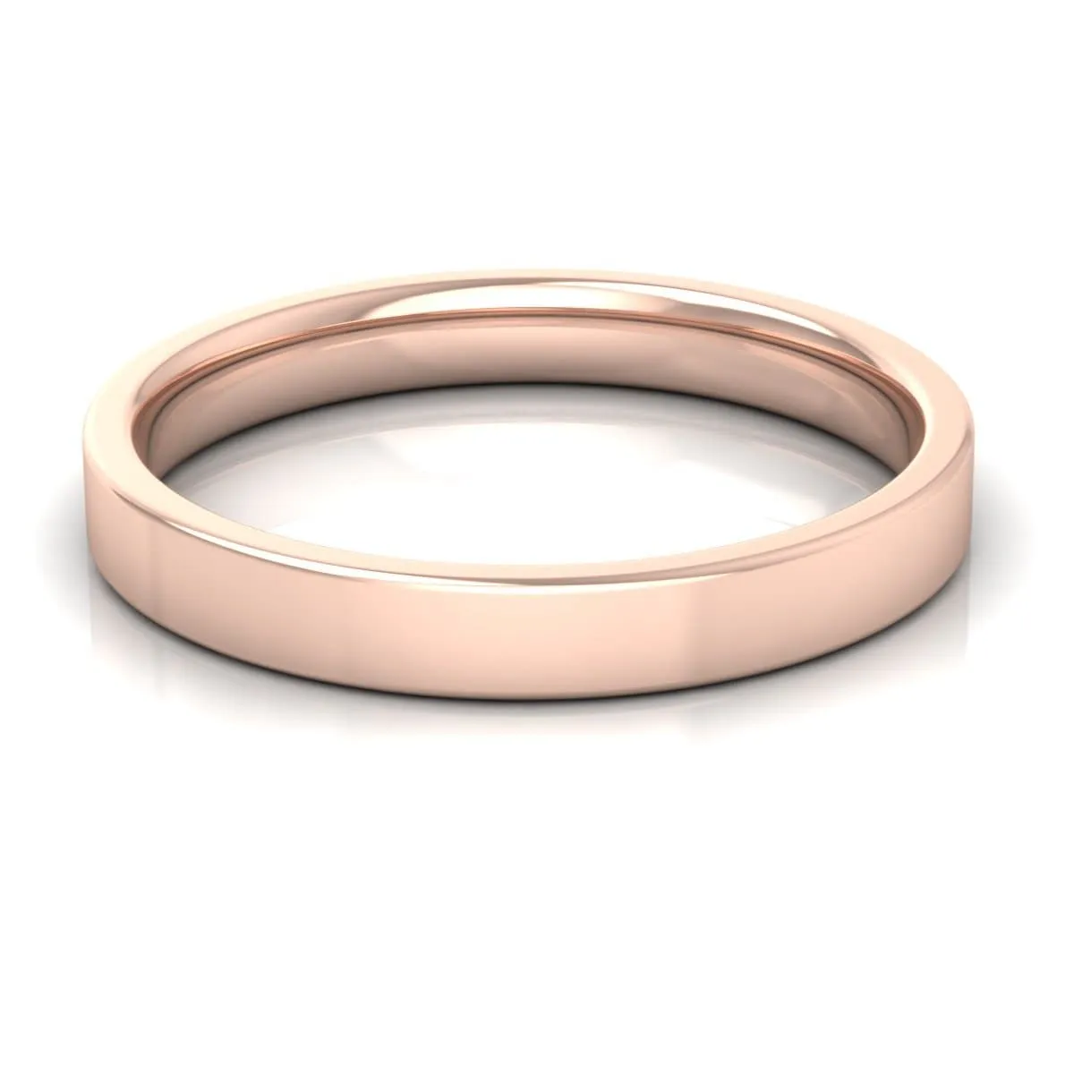 3.0 mm Comfort Fit Plain Wedding Band in 14KT, 18KT & Platinum