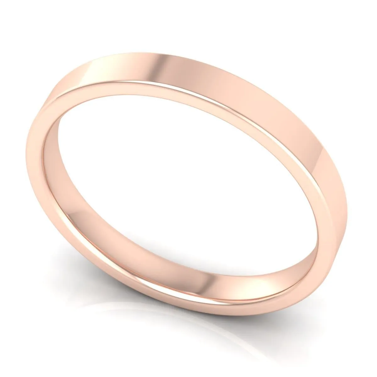 3.0 mm Comfort Fit Plain Wedding Band in 14KT, 18KT & Platinum