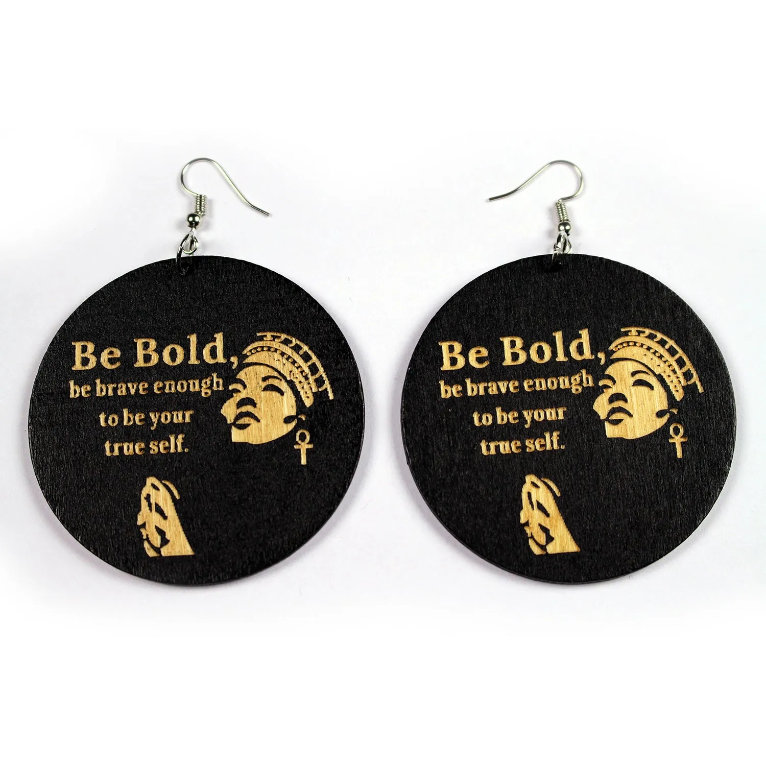 African black wooden earrings  | BE BOLD