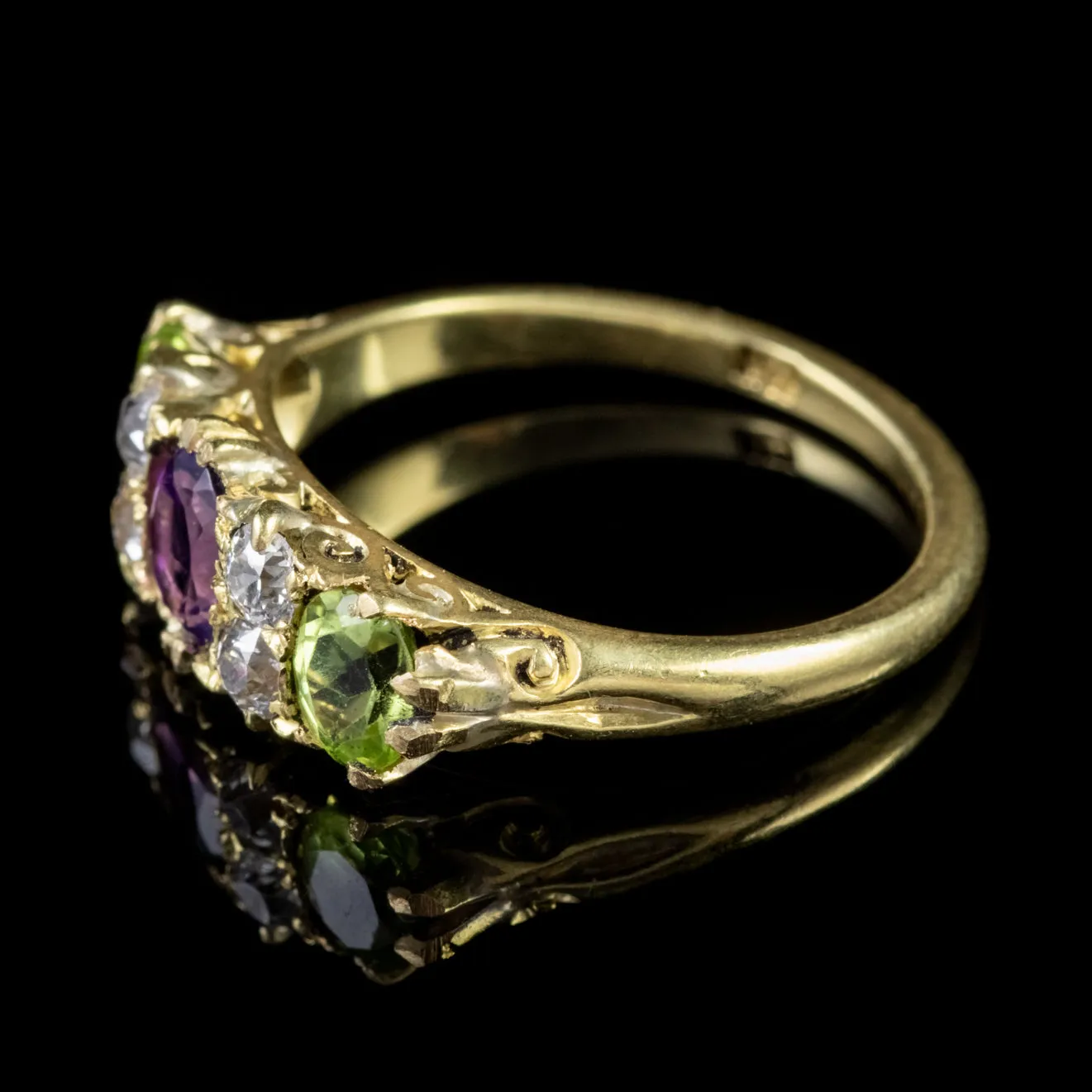 Antique Edwardian Suffragette 18Ct Gold Ring Circa 1910