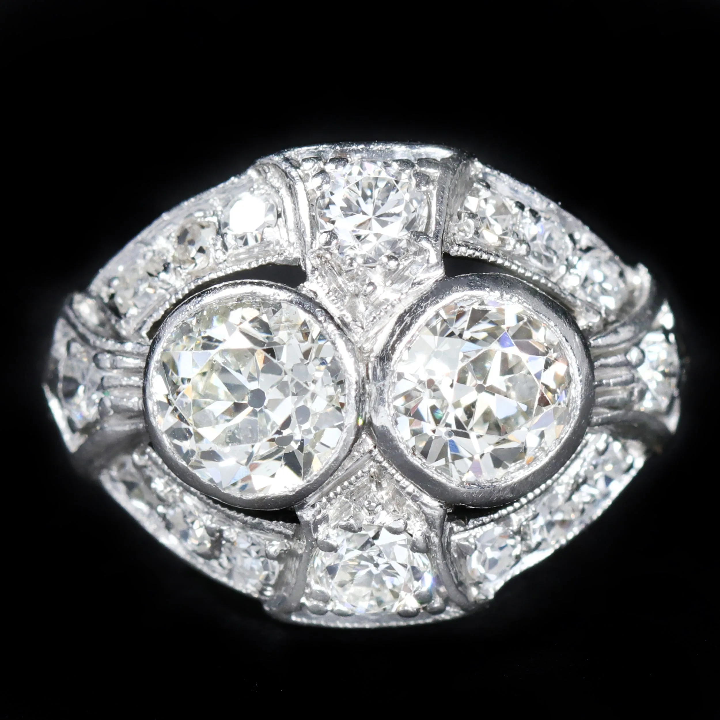 Art Deco 1.25 Carat Toi et Moi Engagement Ring