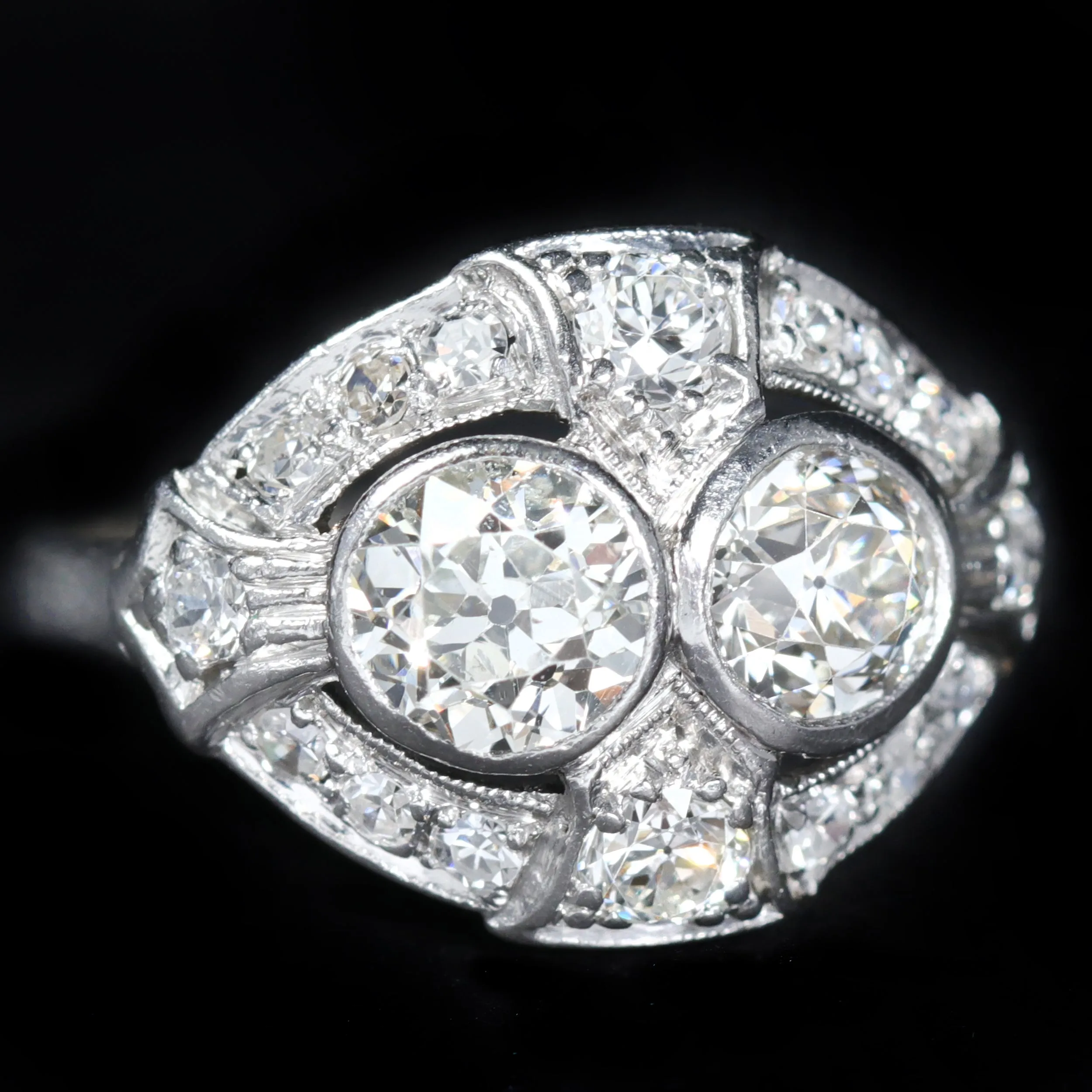 Art Deco 1.25 Carat Toi et Moi Engagement Ring