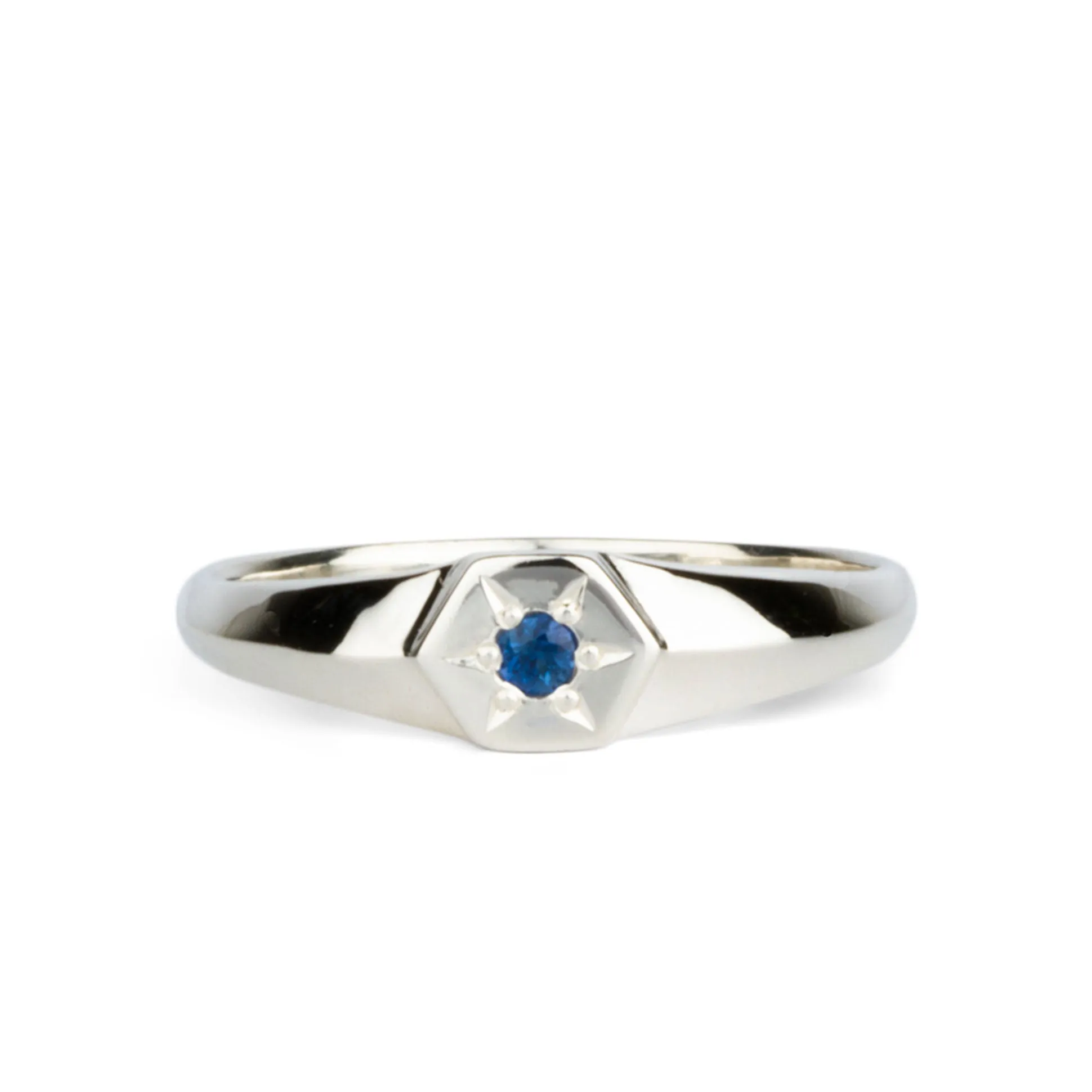 Astra Star Signet Ring - September - Sapphire