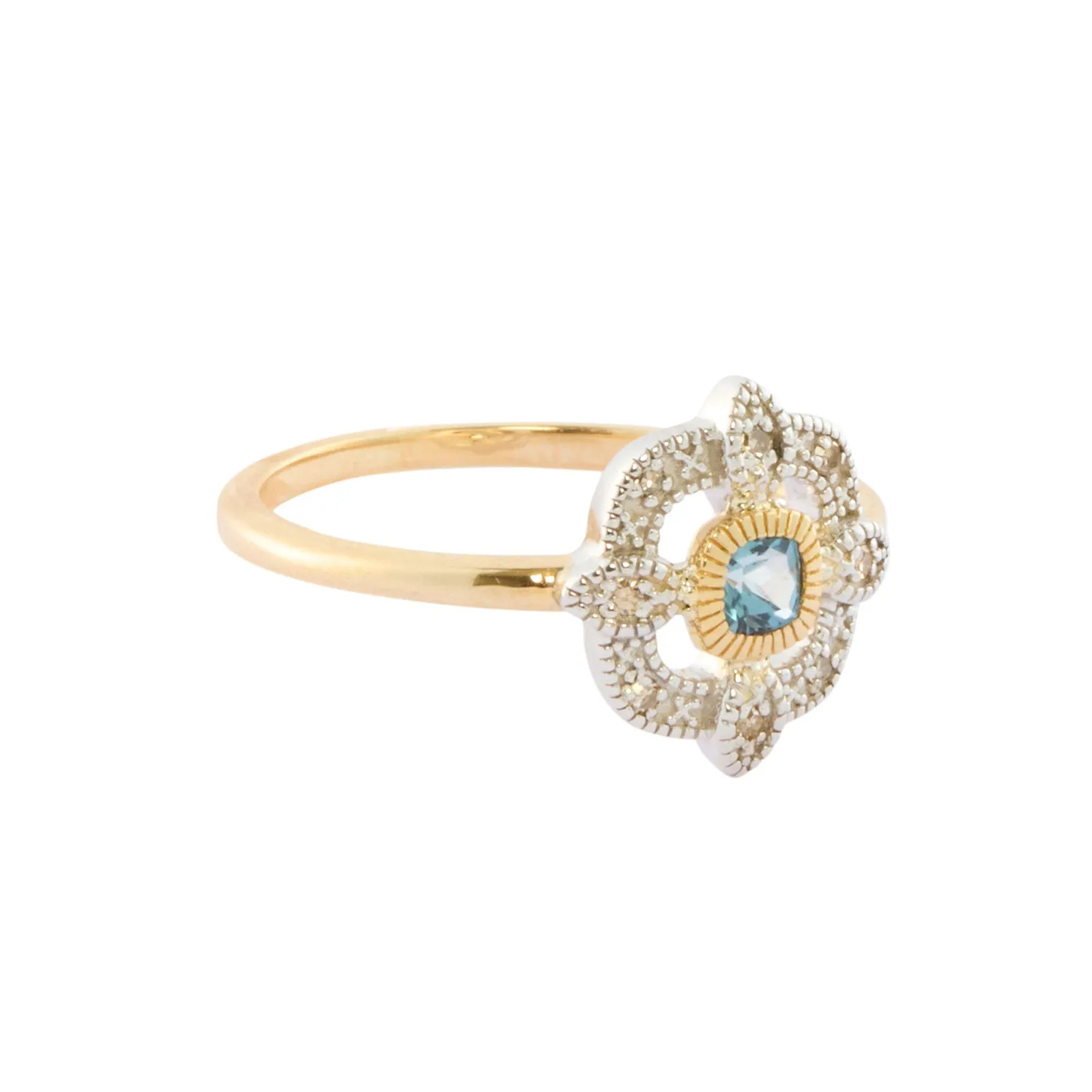 Bettina Ring - London Blue Topaz and Diamond