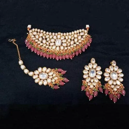 Big Kundan Choker Necklace Set