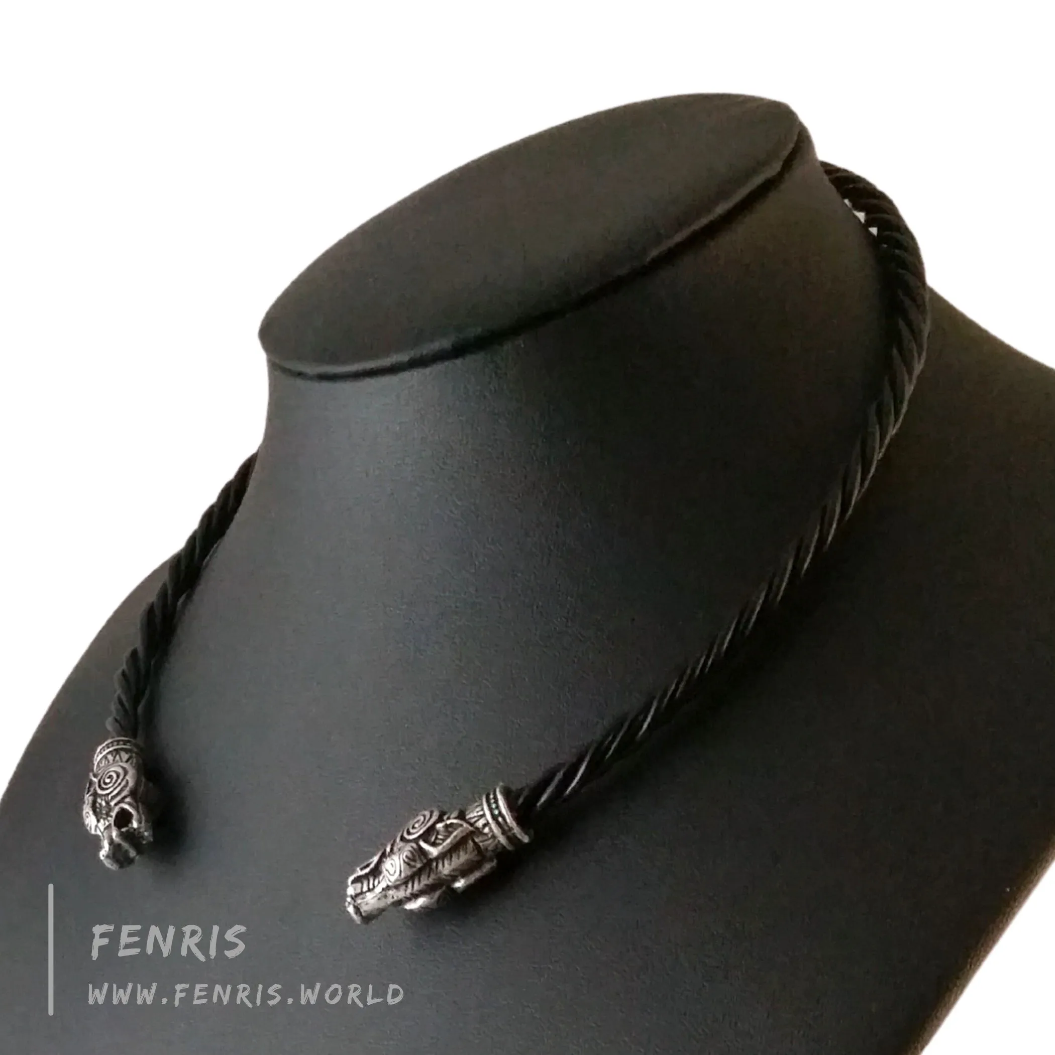 Celtic Torc Silver Wolf Necklace Bracelet Set  | Fenris