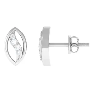 Certified Moissanite Petal Stud Earrings