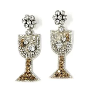 Champagne Jeweled Earrings