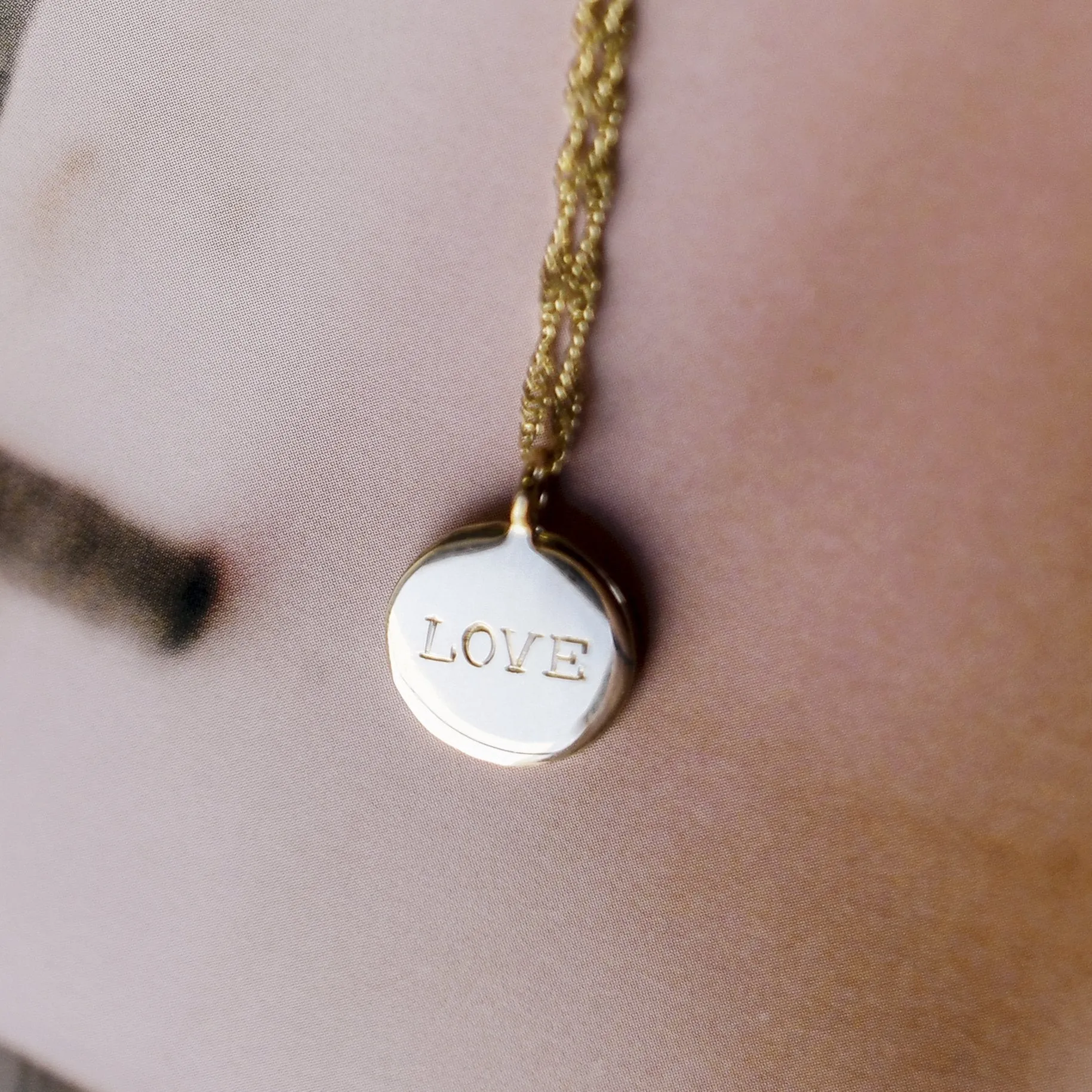 Demi Medallion Signet Necklace