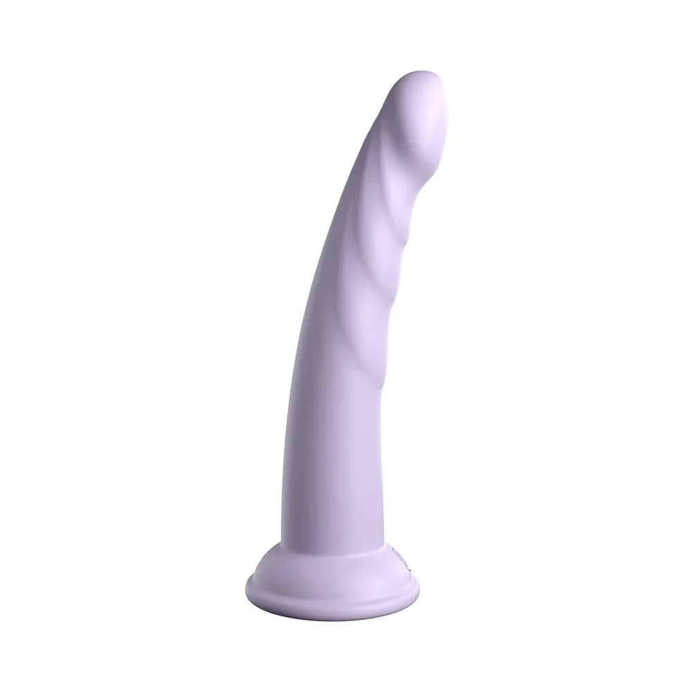 Dillio Platinum Collection Slim Seven 7 in. Silicone Dildo Purple