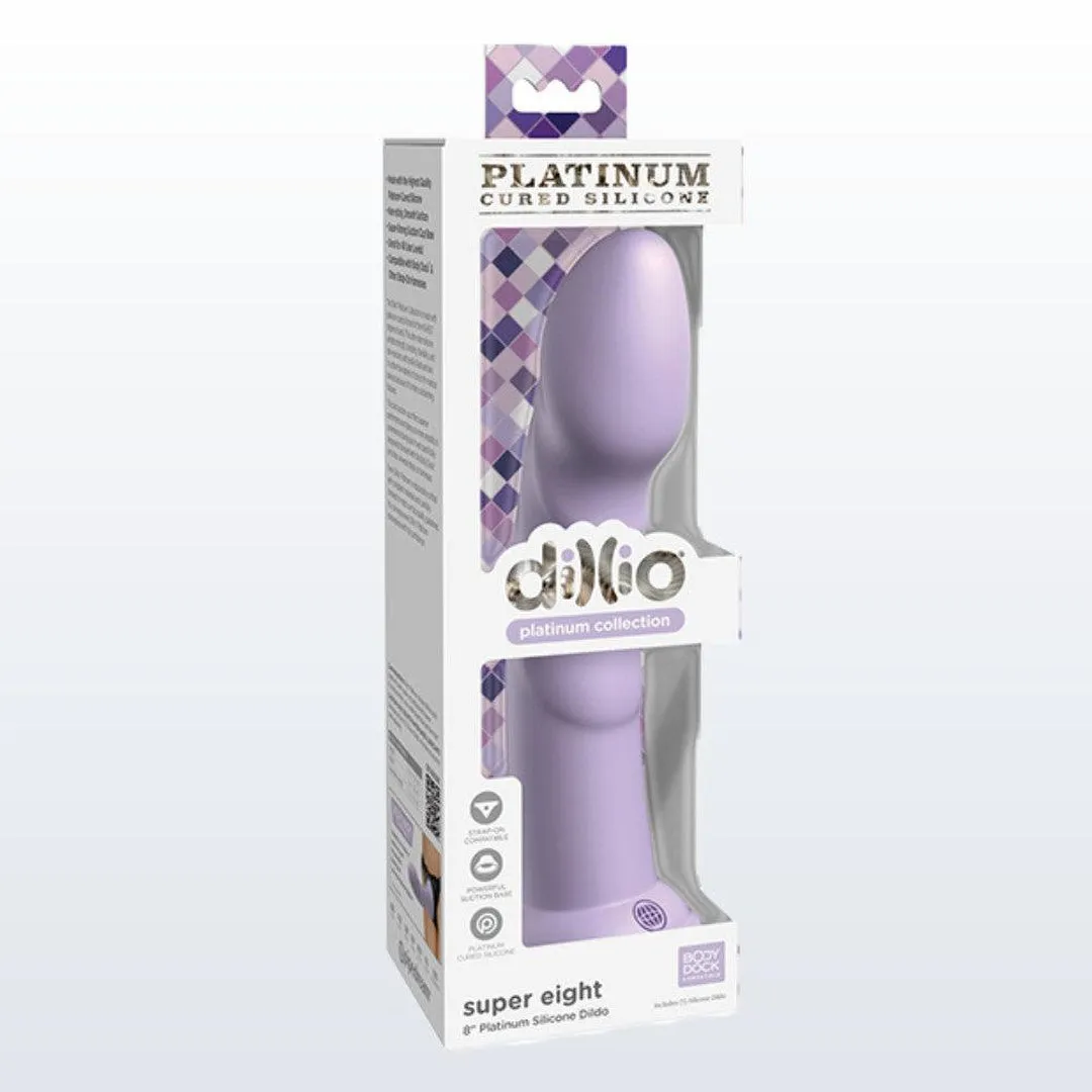 Dillio Platinum - Super Eight 8" Dildo - Purple