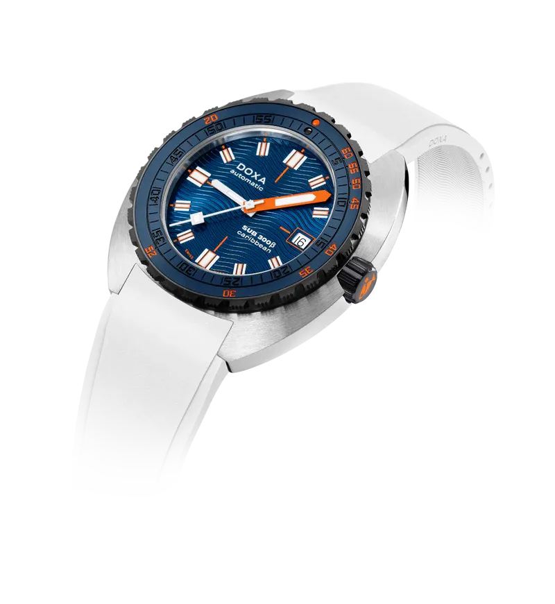 DOXA Sub 300 Beta Caribbean Rubber White - 830.10.201.10