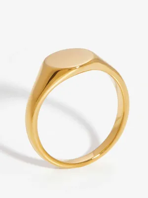 Engravable gold plated ring