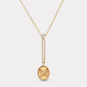 Fantasy Signet Pendant Necklace - Butterfly