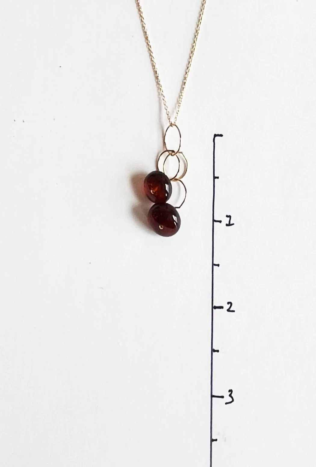 Garnet Dew Drop Necklace