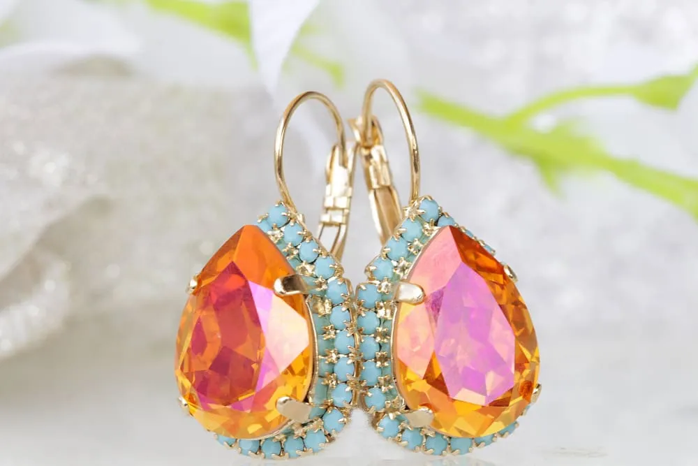 GOLDEN PINK EARRINGS