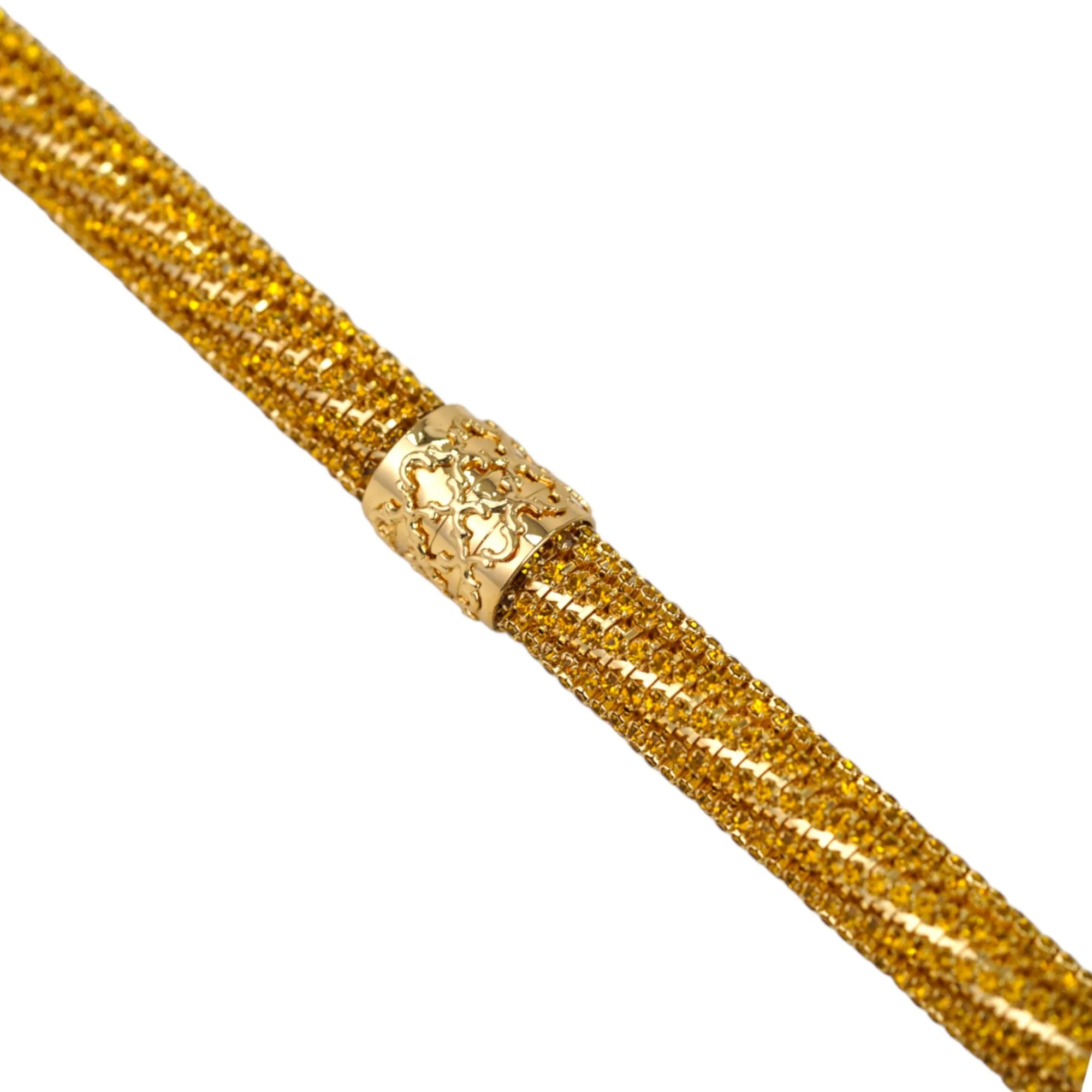 Handmade Topaz Crystal-Encrusted Walking Cane