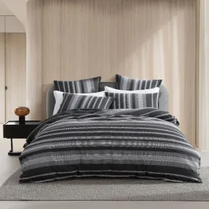 Hunter Charcoal Quilt Cover Set by Logan and Mason Platinum