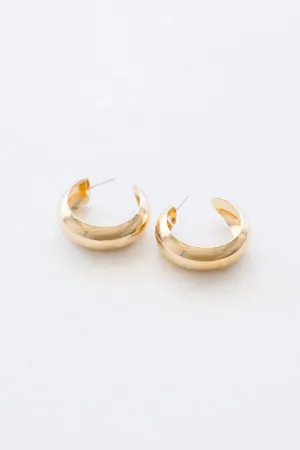 Jenna Chunky Hoop Earrings Gold