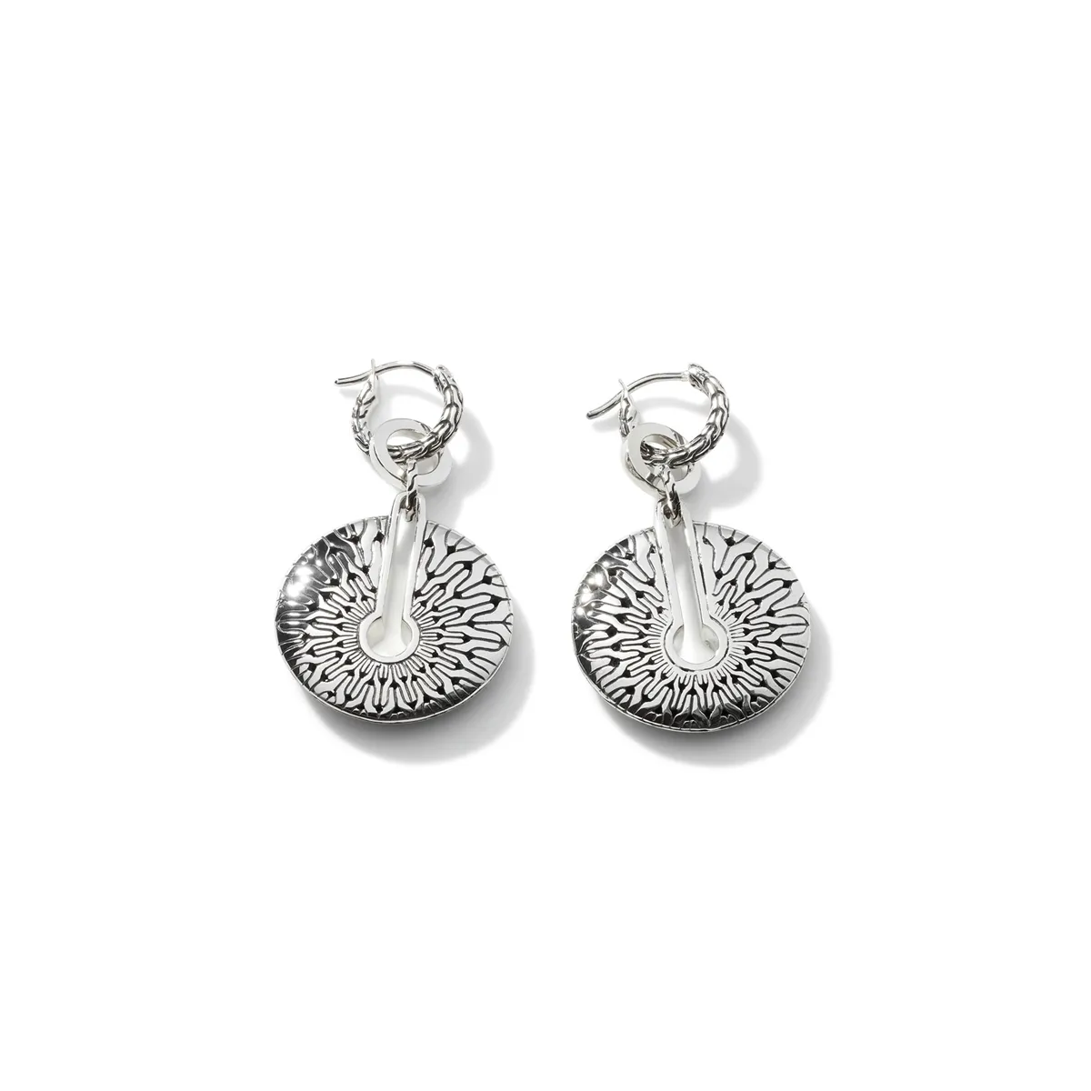 John Hardy Classic Chain Sterling Silver Transformable Drop Earrings