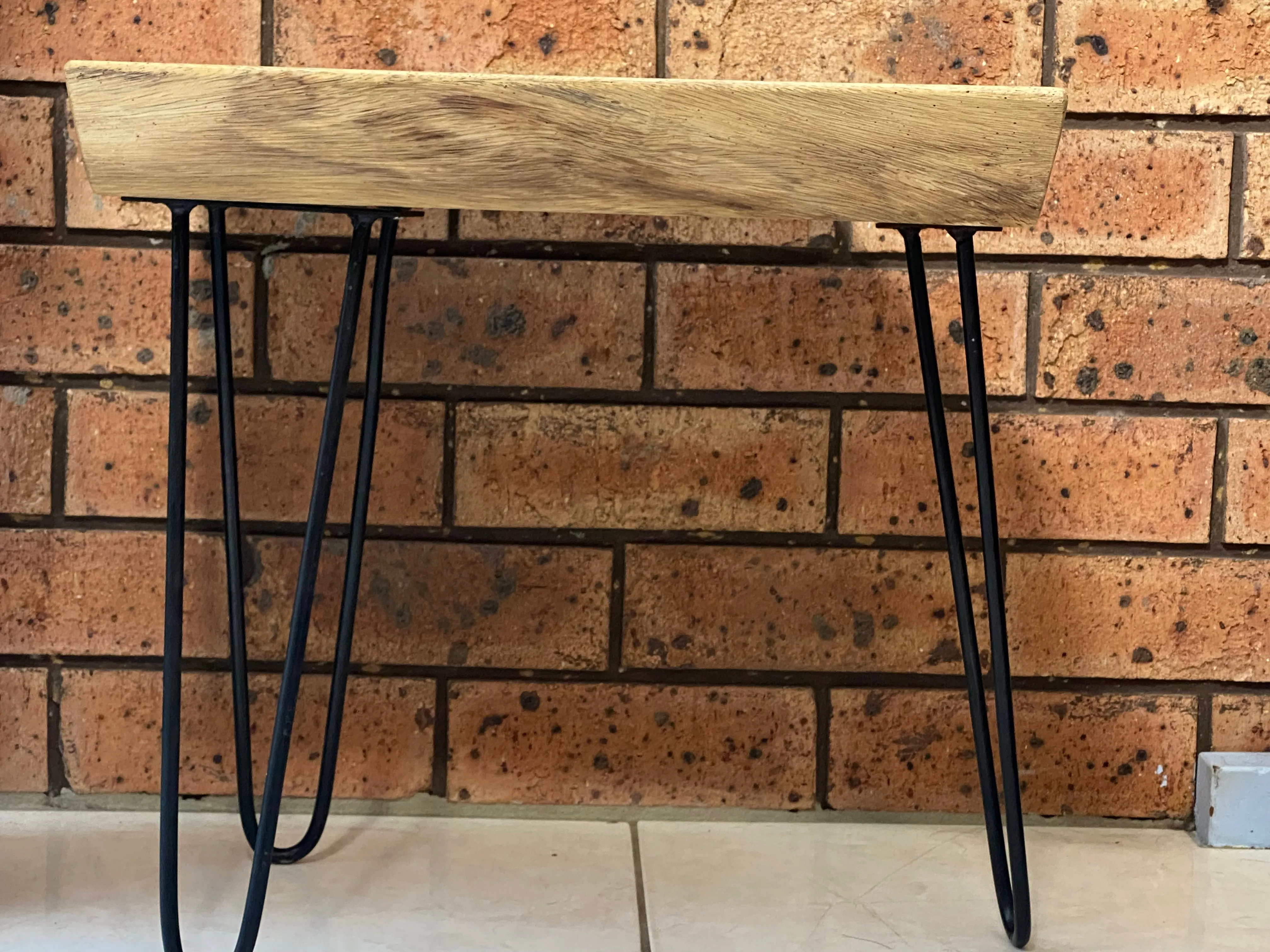 Live Edge Wooden Side Table / Corner Table / Plant or book Stand Raintree Wood