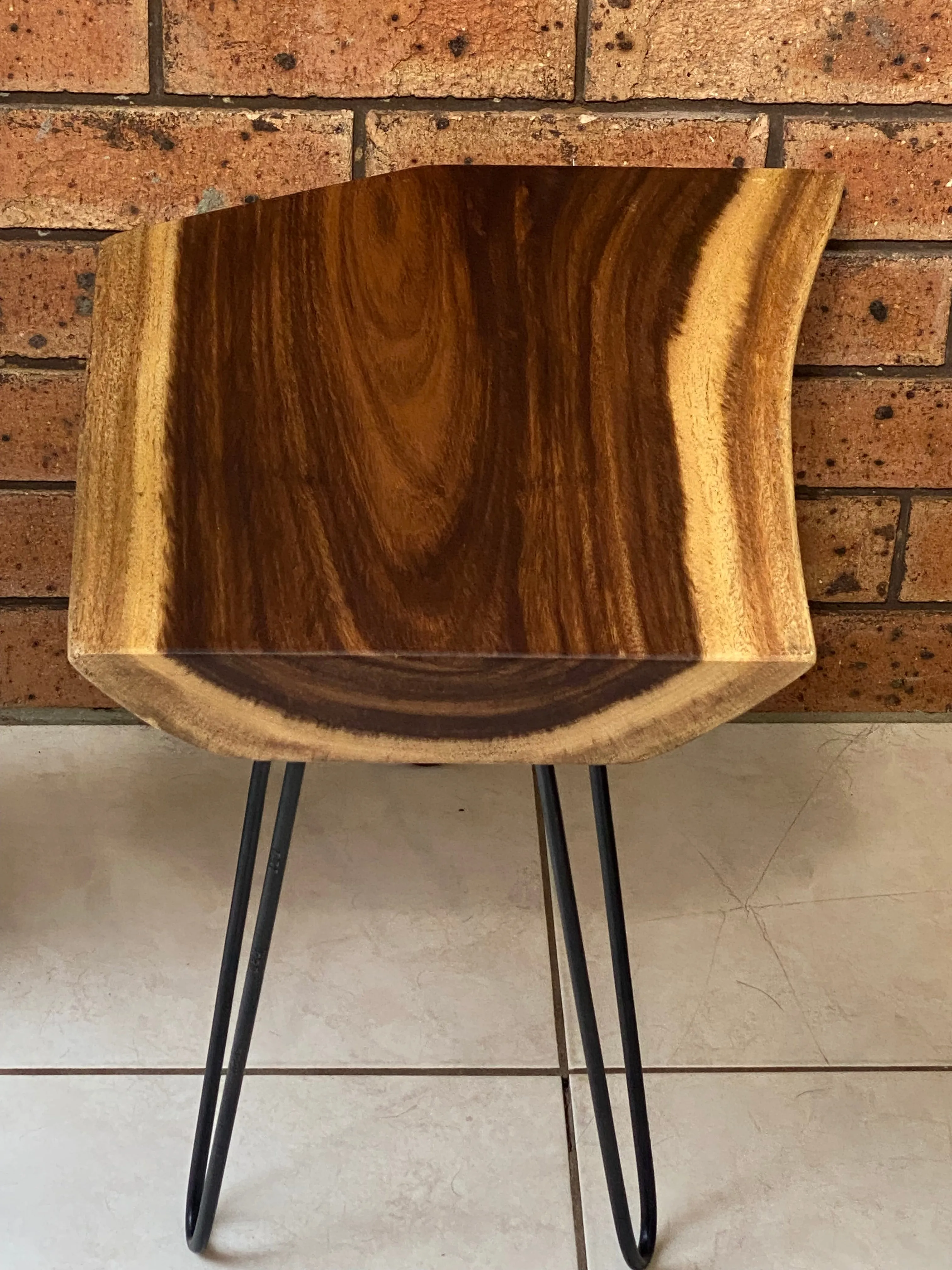 Live Edge Wooden Side Table / Corner Table / Plant or book Stand Raintree Wood