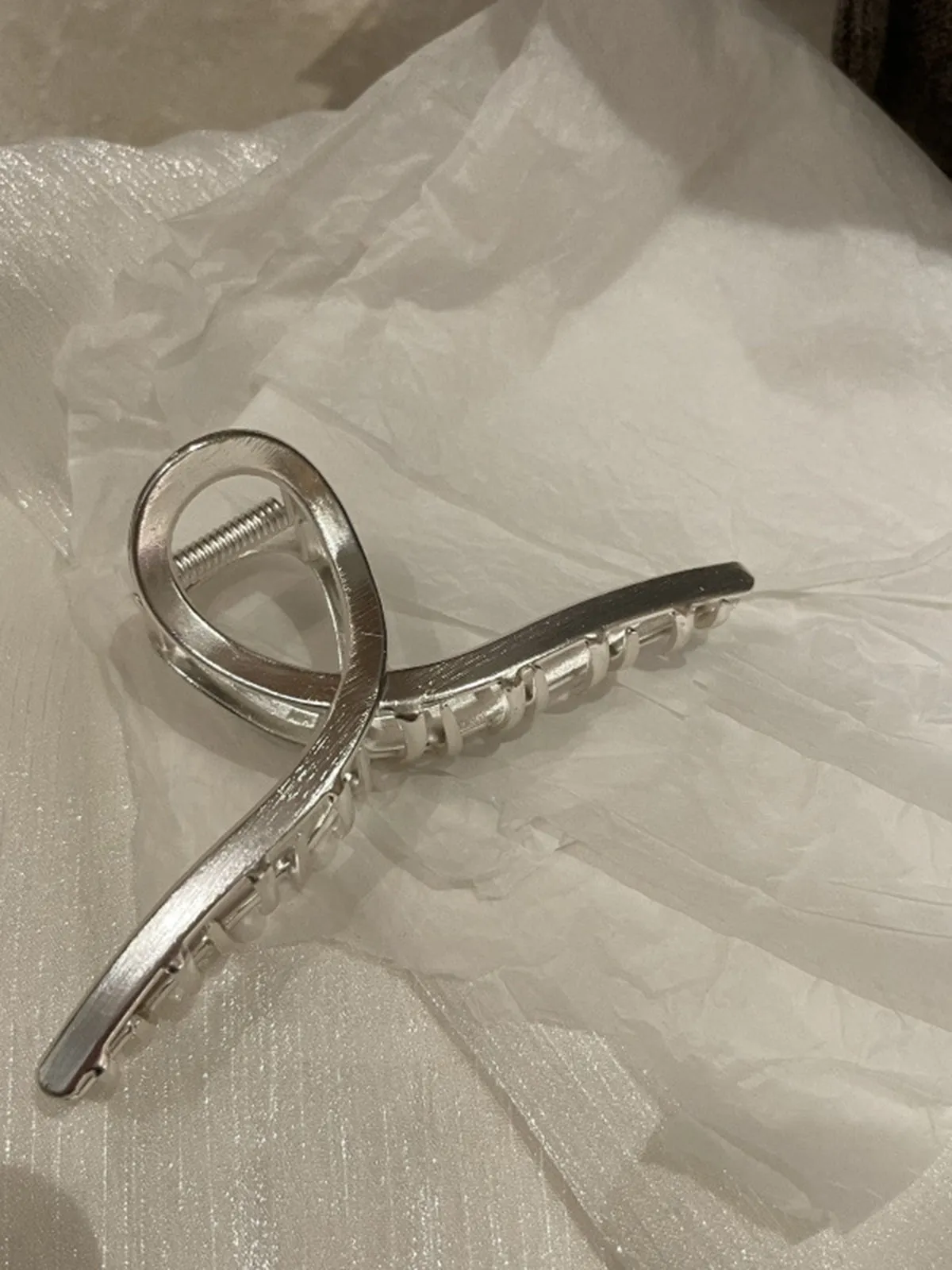 Metal Silver Large Hair Clip