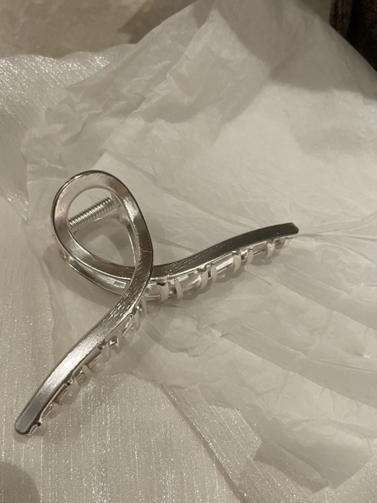 Metal Silver Large Hair Clip