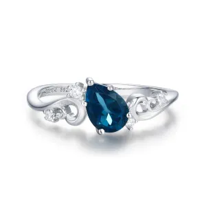 Midnight Seabed London Blue Topaz Ring