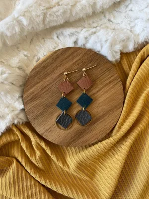 Mist Leather Earrings