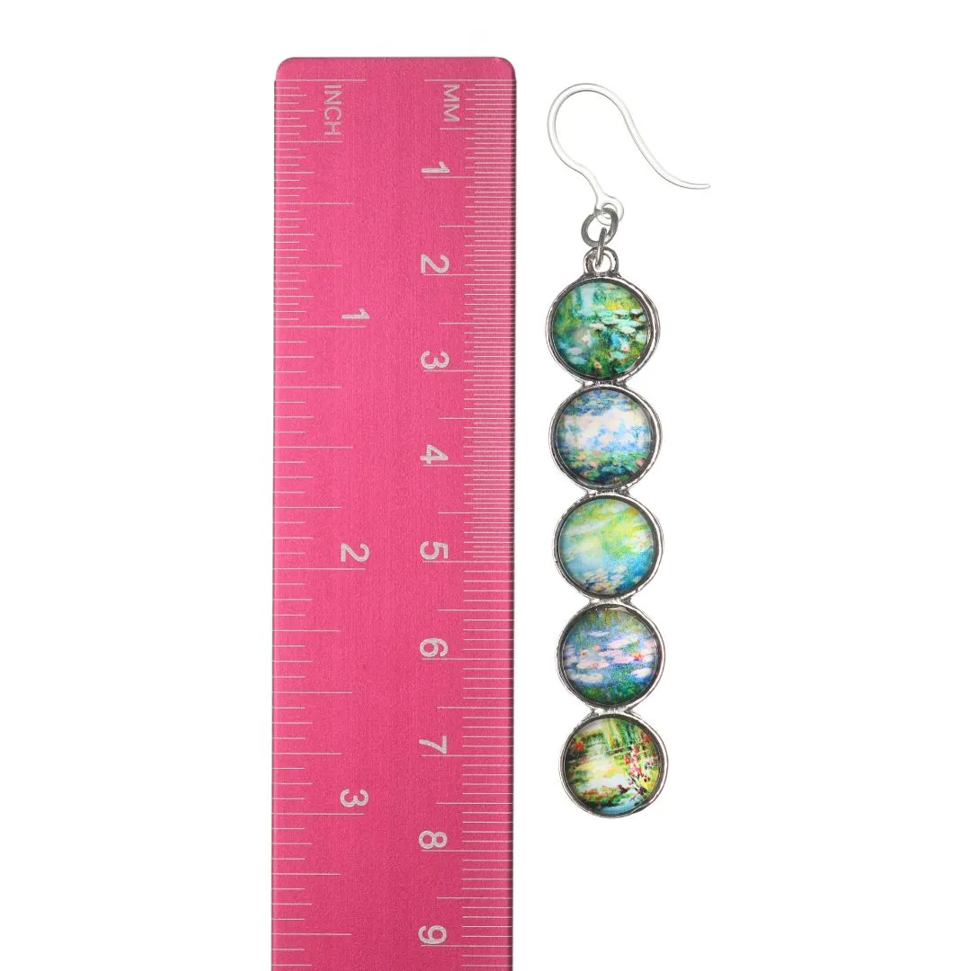 Monet Artwork Dangles Hypoallergenic Earrings for Sensitive Ears Made with Plastic Posts