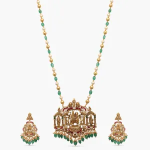 Pashupati Antique Nakshi Silver Pendant Set