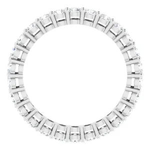 Platinum 1 1/2 CTW Natural Diamond Eternity Band Size 7.5