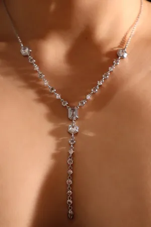 Platinum Plated Diamond Chain Necklace