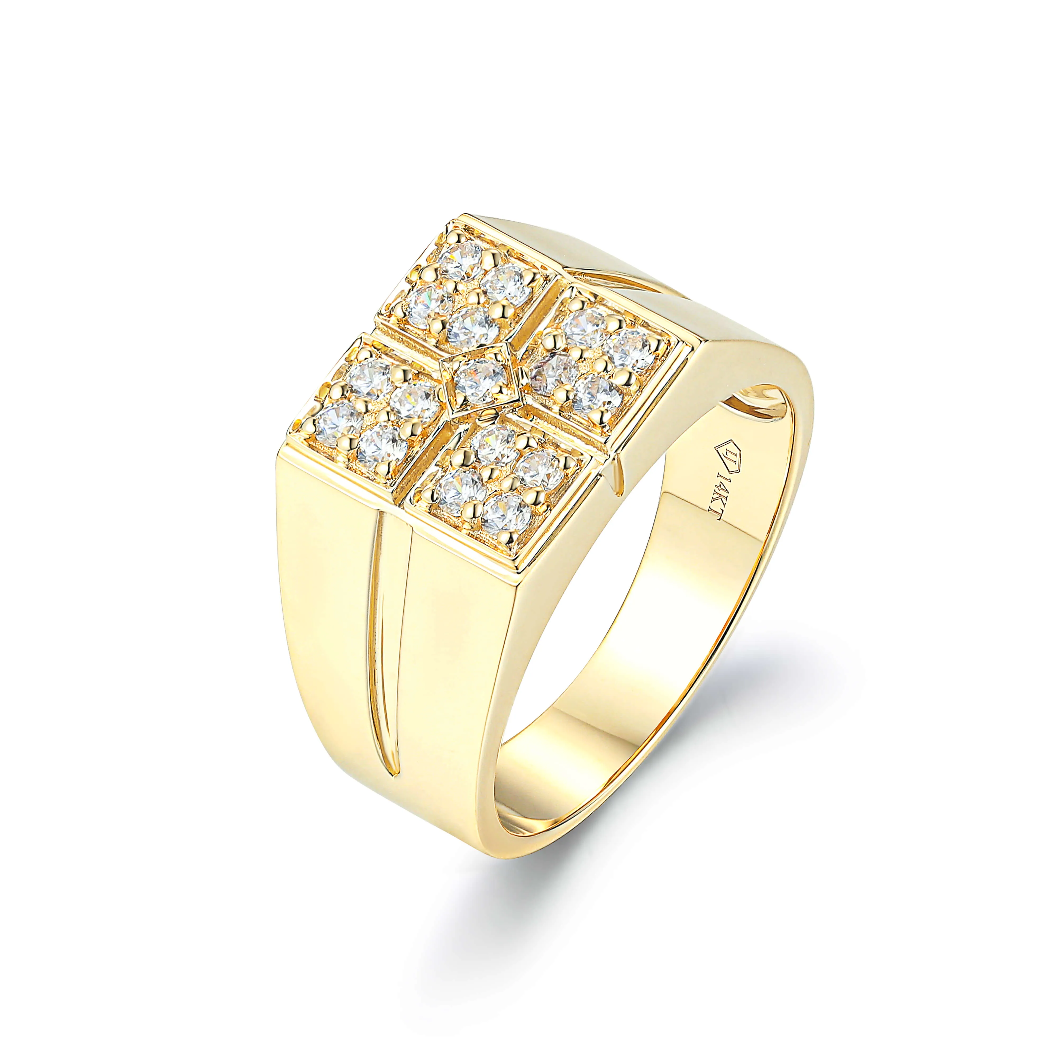 Regal Cross Diamond Signet