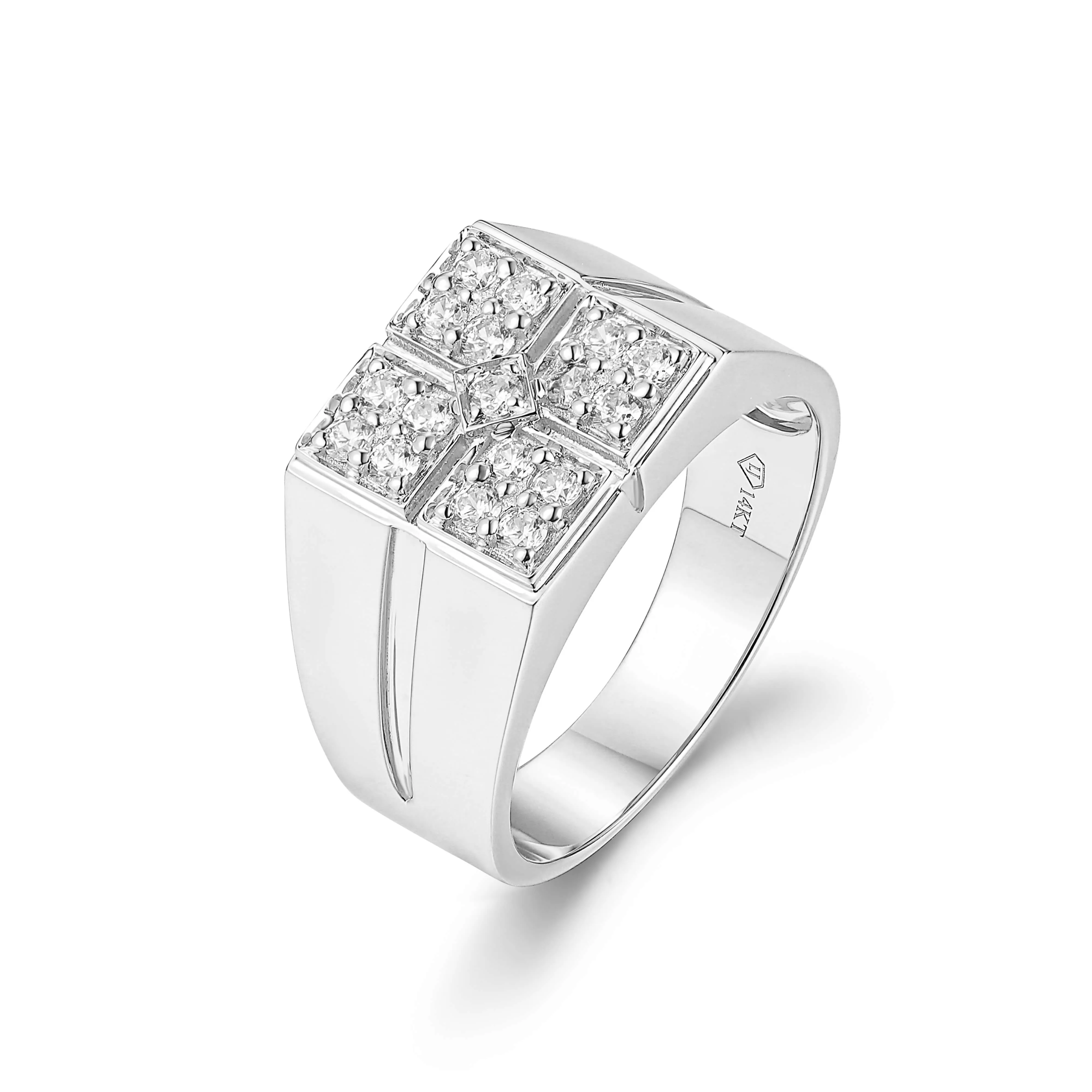 Regal Cross Diamond Signet