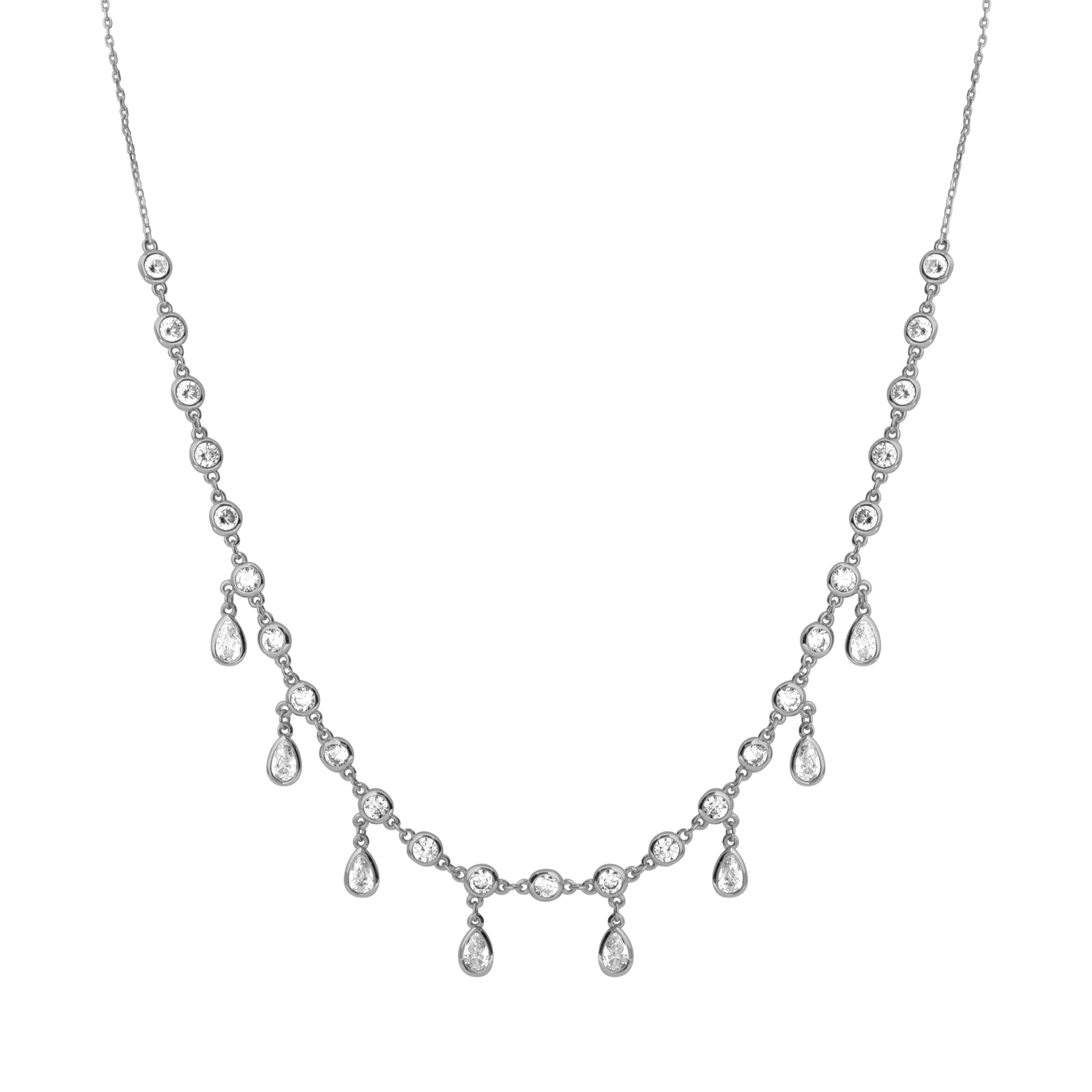 SADIE SHAKER NECKLACE SILVER