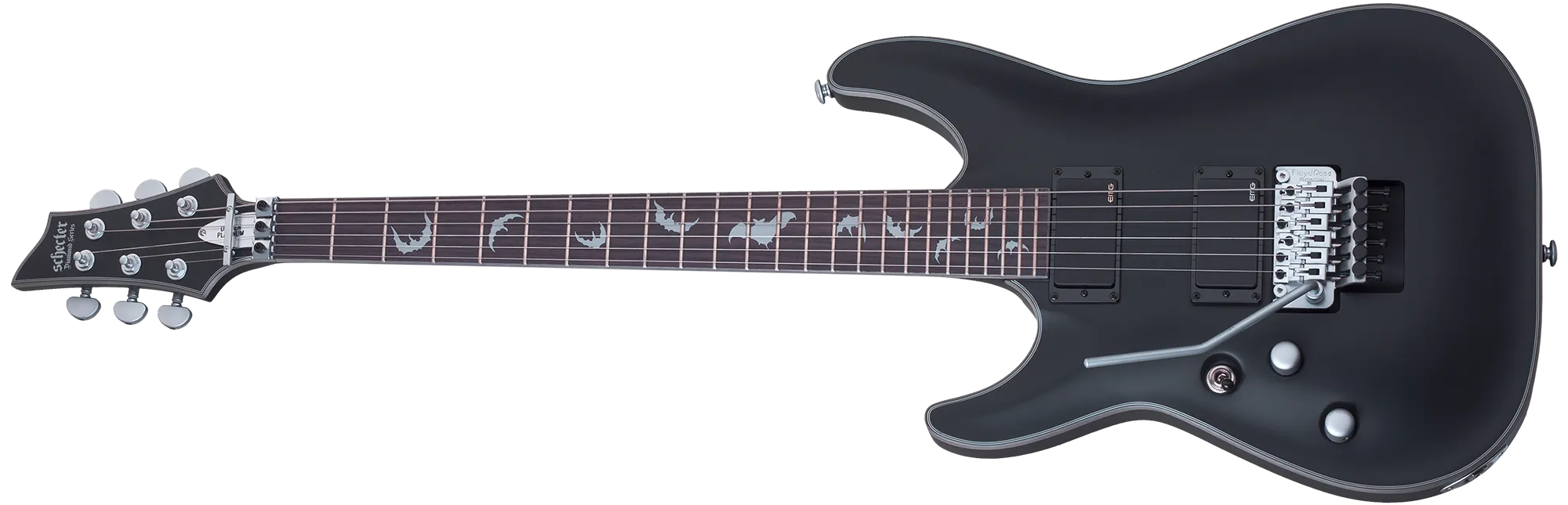 Schecter Damien Platinum-6 Left Hand FR Satin Black Electric Guitar