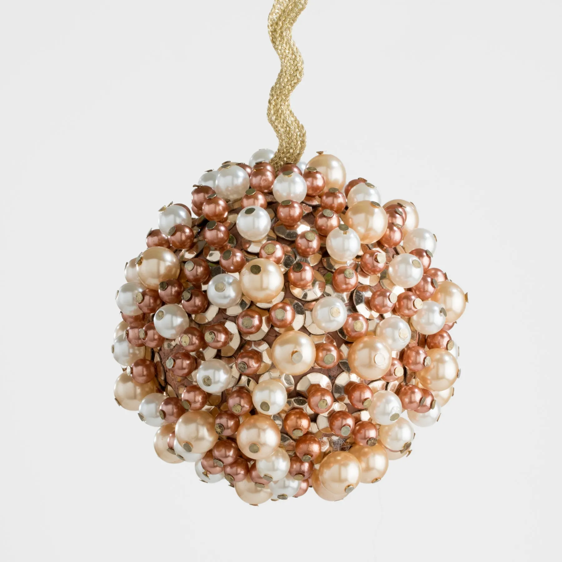 SECOND Multi pearl ball ornament, champagne and topaz