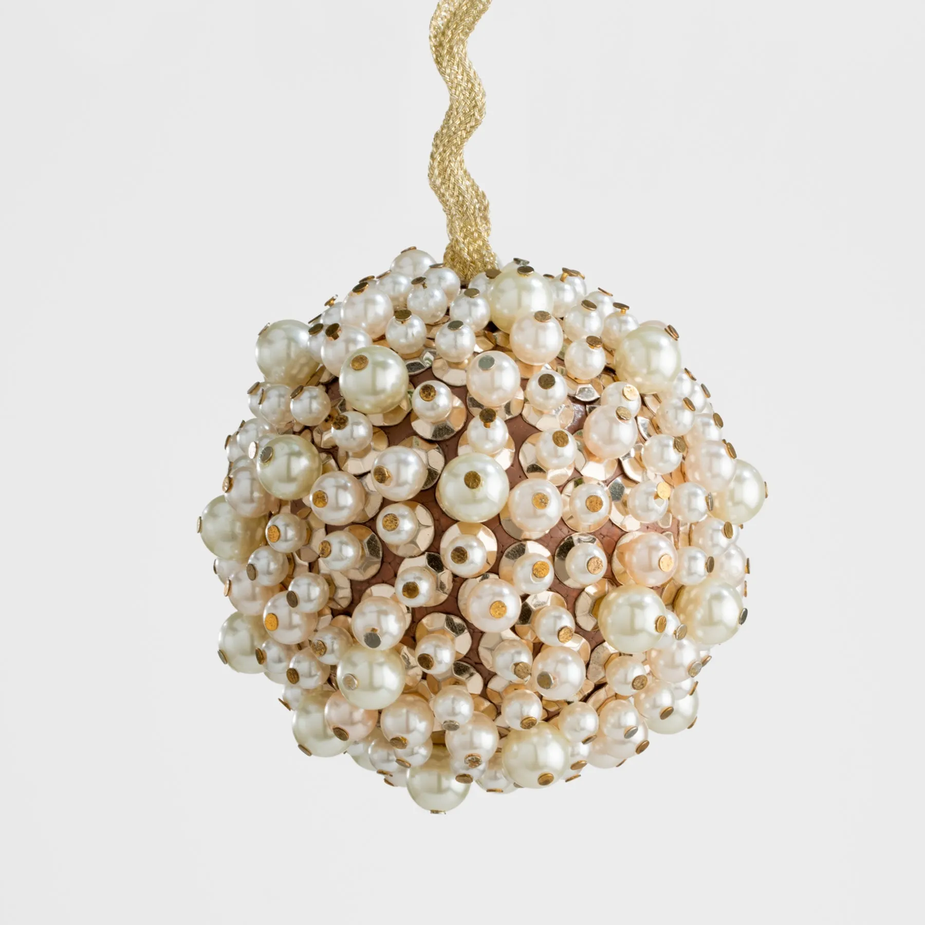 SECOND Multi pearl ball ornament, cream