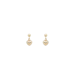 Set Of Heart Earrings 14K