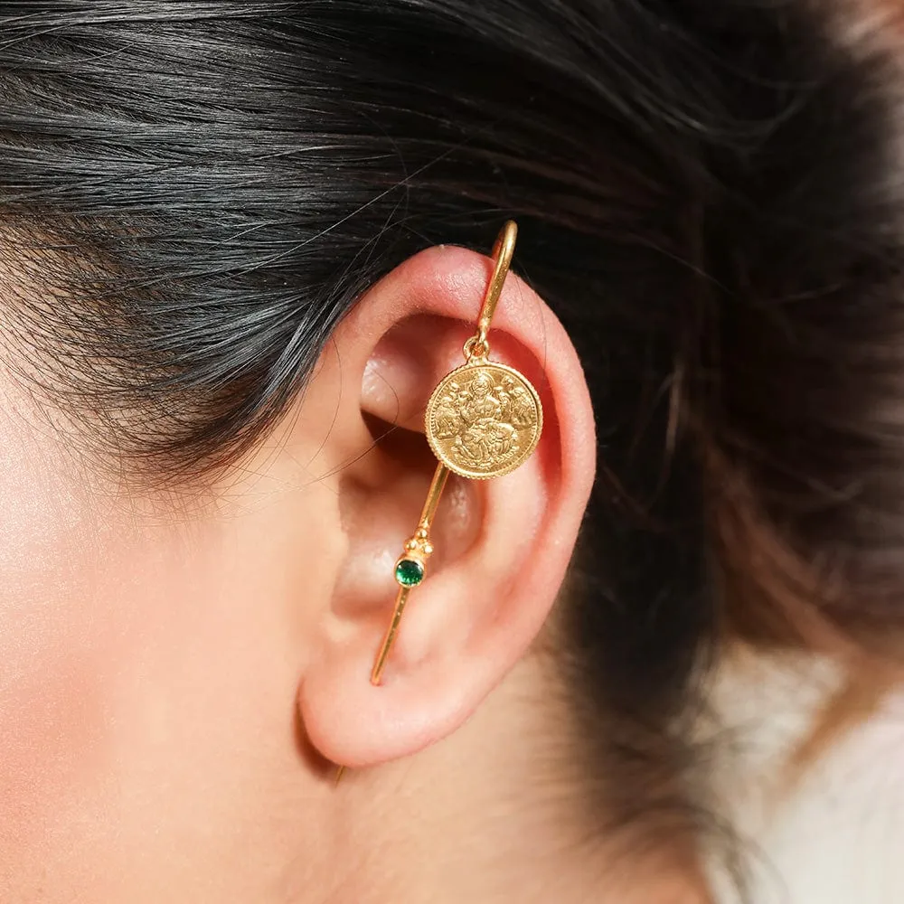 Silver Coin Earcuff