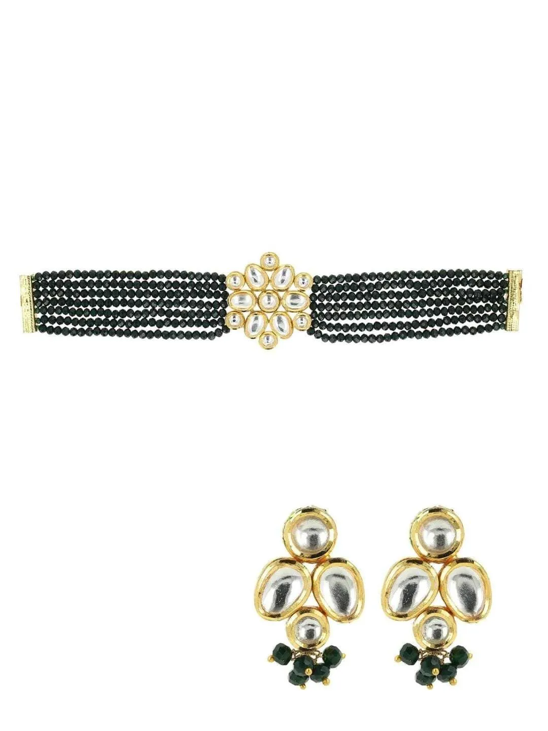 Simple Kundan Patch Choker Set