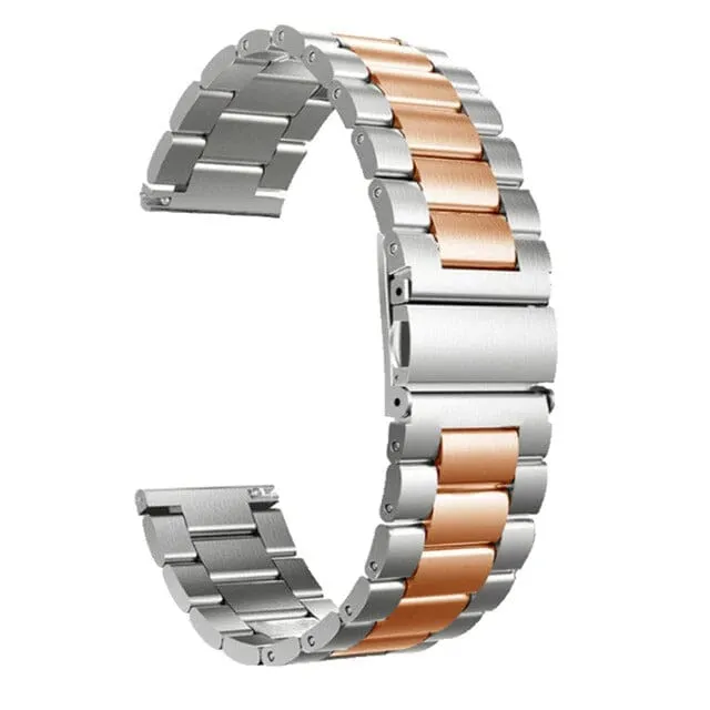 Stainless Steel Link Watch Strap Compatible with the Ticwatch E & C2