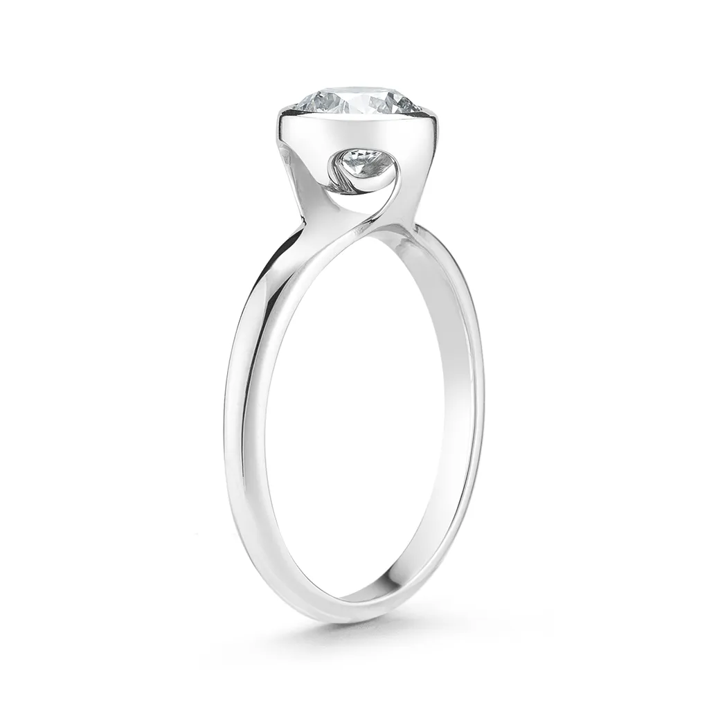 Steller Bezel Set Solitaire Diamond Engagement Ring