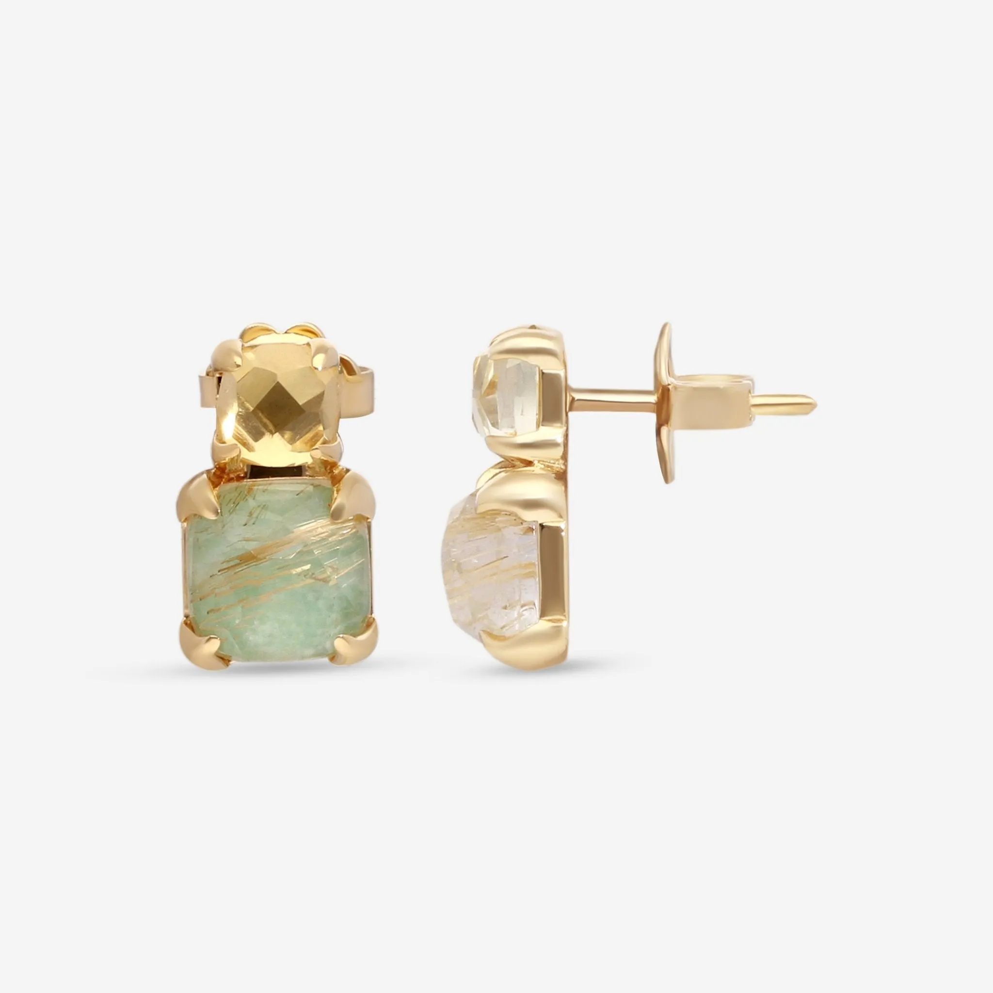 SuperOro Iceberg 18K Yellow Gold Multistone Earrings ICEBERG/O001