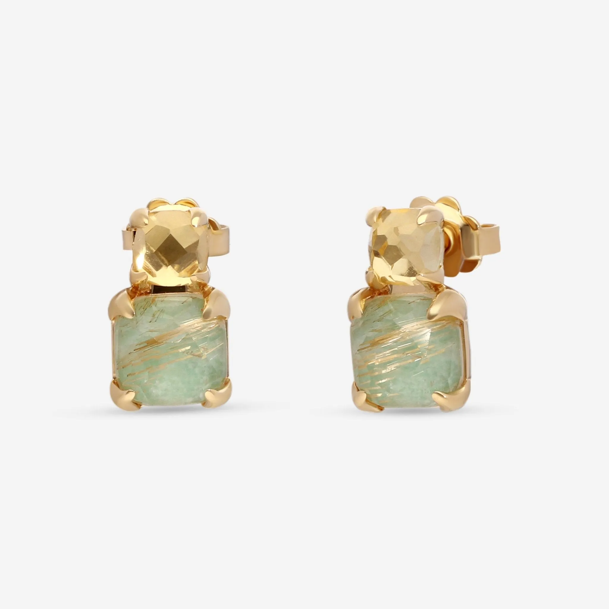 SuperOro Iceberg 18K Yellow Gold Multistone Earrings ICEBERG/O001