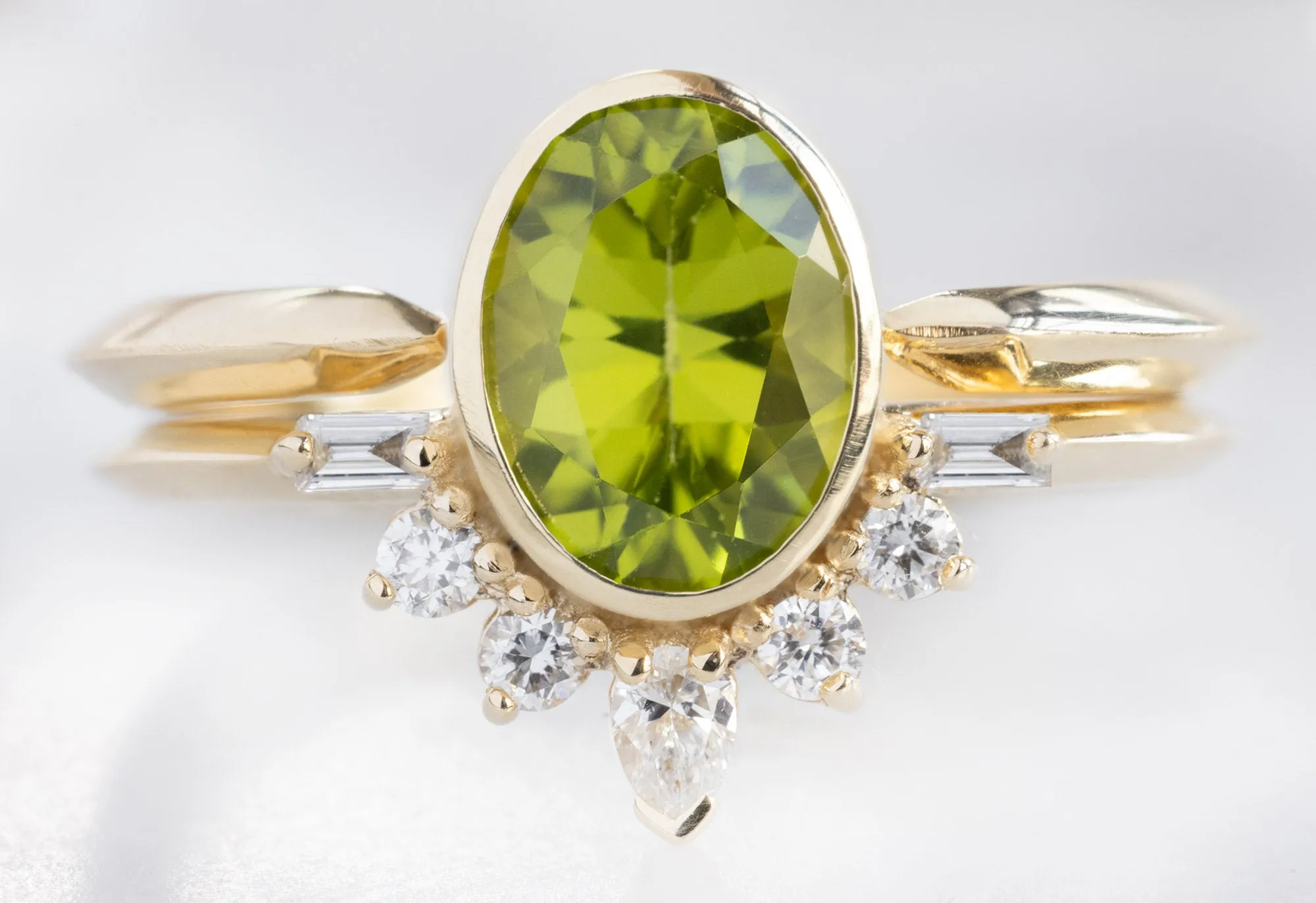 The Posy Ring with a 1.36ct Oval-Cut Peridot